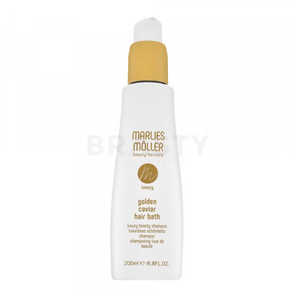Marlies Möller Luxury Golden Caviar Hair Bath posilujúci šampón pre poškodené vlasy 200 ml
