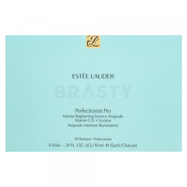 Estee Lauder Perfectionist Pro Intense Brightening Essence Ampoule bőrélénkítő szérum C-vitaminnal az arcbőr megújulásához 4 x 10 ml
