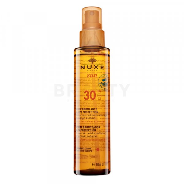 Nuxe Sun Huile Bronzante Haute Protection SPF30 spray olejek do opalania twarzy i ciała 150 ml
