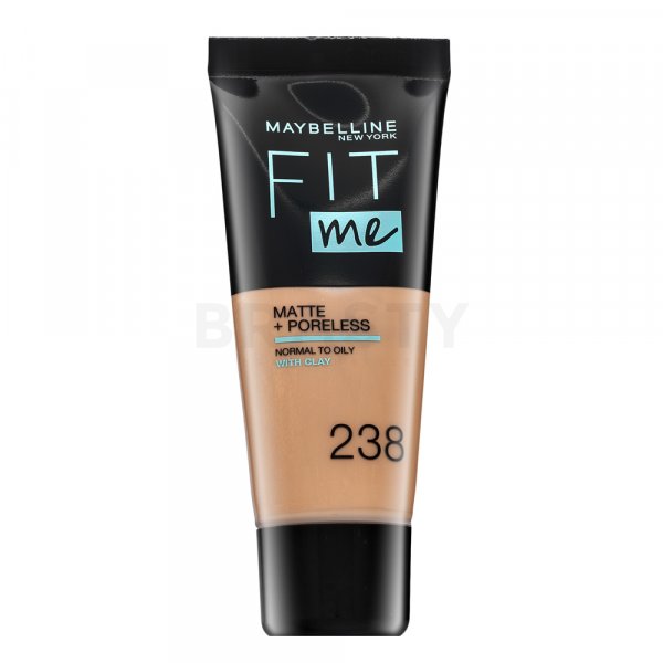 Maybelline Fit Me! Foundation Matte + Poreless 238 Rich Tan fondotinta liquido con un effetto opaco 30 ml