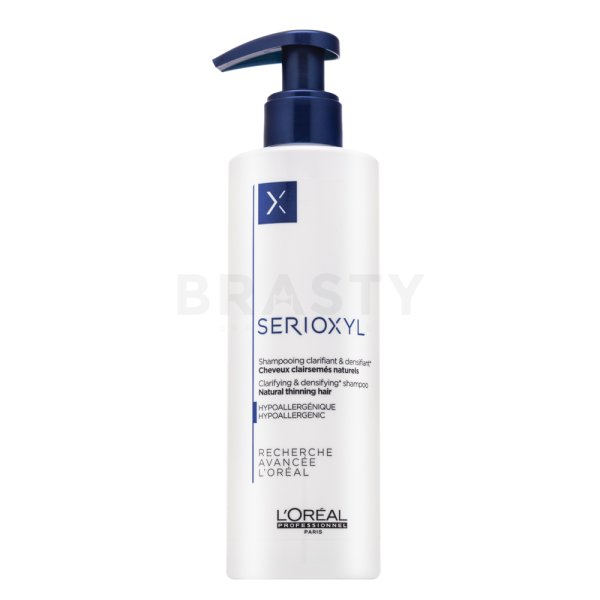 L´Oréal Professionnel Serioxyl Clarifying & Densifying Natural Thinning Hair Shampoo Champú fortificante Para el adelgazamiento del cabello DAMAGE BOX 250 ml