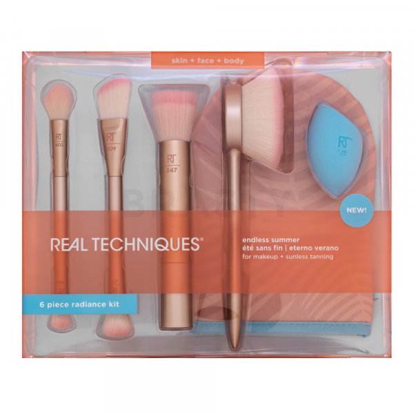 Real Techniques Endless Summer Glow Brush Kit set perii machiaj