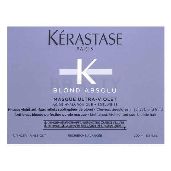 Kérastase Blond Absolu Masque Ultra-Violet maska neutralizująca do włosów siwych i platynowego blondu 200 ml