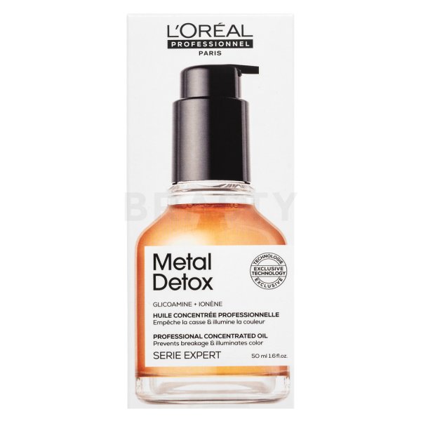 L´Oréal Professionnel Série Expert Metal Detox Professional Concentrated Oil olej pro lesk a ochranu barvených vlasů 50 ml