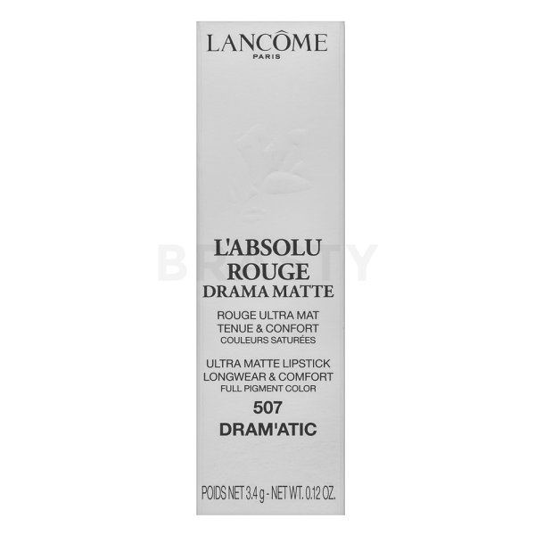 Lancôme L'ABSOLU ROUGE Drama Matte 507 Dram'atic szminka z formułą matującą 3,4 g