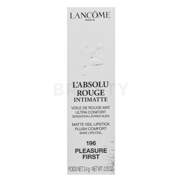 Lancôme L'ABSOLU ROUGE Intimatte 196 Pleasure First rtěnka s matujícím účinkem 3,4 g
