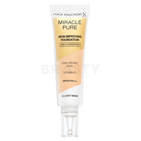 Max Factor Miracle Pure Skin maquillaje de larga duración con efecto hidratante 32 Light Beige 30 ml
