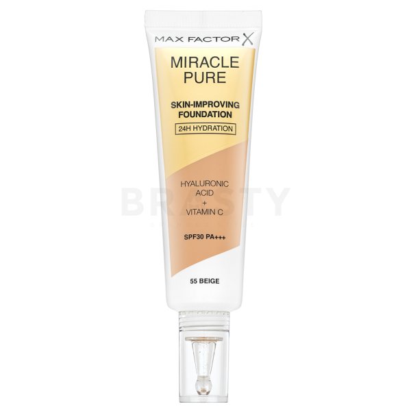 Max Factor Miracle Pure Skin 55 Beige hosszan tartó make-up hidratáló hatású 30 ml