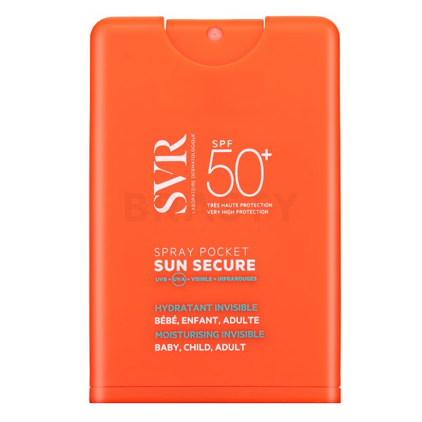SVR Sun Secure sprej na opaľovanie SPF50+ Moisturising Invisible Pocket Spray 20 ml