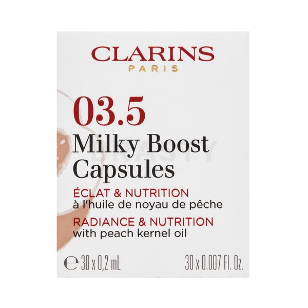 Clarins Milky Boost Capsules fondotinta liquido per l' unificazione della pelle e illuminazione 03.5 30 x 0,2 ml