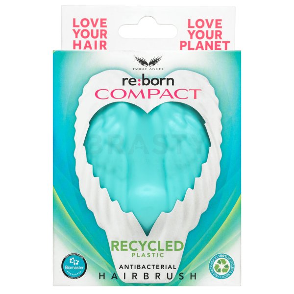 Tangle Angel Re:Born Compact Antibacterial Hairbrush Aqua hairbrush for easy combing