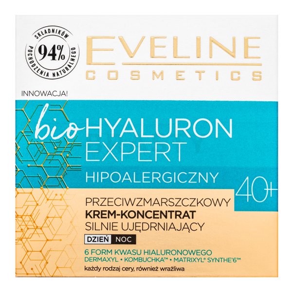 Eveline Bio Hyaluron Expert 40+ vyživujúci krém pre všetky typy pleti 50 ml