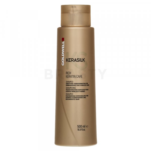 Goldwell Kerasilk Rich Keratin Care Shampoo šampon pro nepoddajné a poškozené vlasy 500 ml