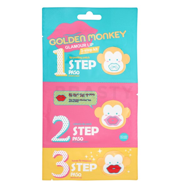 Holika Holika Golden Monkey Glamour Lip 3-Step Kit set para labios