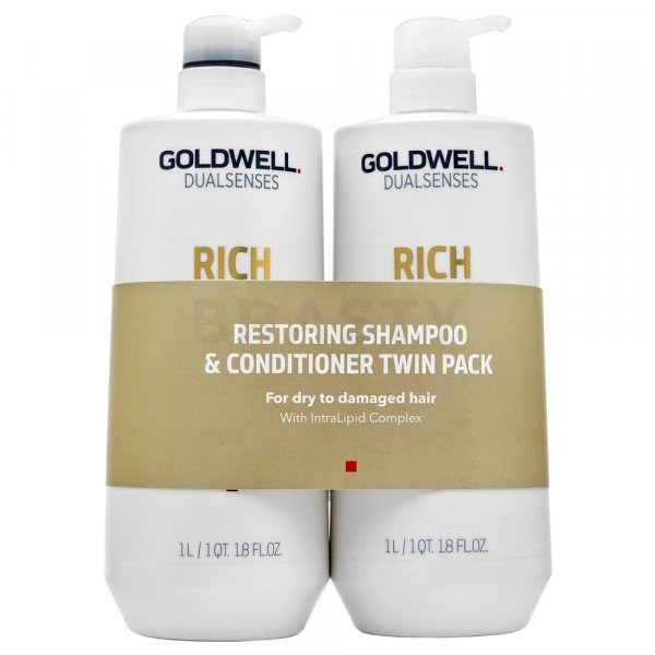 Goldwell Dualsenses Rich Repair Restoring Duo sada pre suché a poškodené vlasy 2 x 1000 ml