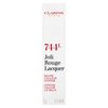 Clarins Joli Rouge Lacquer vyživující rtěnka s perleťovým leskem 744L Plum 3,5 g