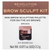Makeup Revolution Brow Sculpt Kit - Brown paleta pentru machiaj sprancene