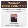 Makeup Revolution Brow Sculpt Kit - Dark paleta pentru machiaj sprancene