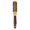 Olivia Garden Expert Blowout Shine Round Brush Wavy Bristles Gold & Brown 25 mm четка за коса
