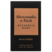 Abercrombie & Fitch Authentic Night Man Eau de Toilette bărbați 30 ml