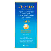 Shiseido Expert Sun Protector krém na opalování Face Cream SPF50+ 50 ml