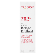 Clarins Joli Rouge Brillant Lipstick vyživující rtěnka s perleťovým leskem 762S Pop Pink 3,5 g
