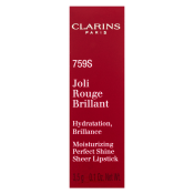 Clarins Joli Rouge Brillant Lipstick vyživující rtěnka s perleťovým leskem 759S Woodberry 3,5 g