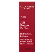 Clarins Joli Rouge Brillant Lipstick vyživující rtěnka s perleťovým leskem 758S Sandy Pink 3,5 g