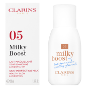 Clarins Milky Boost Foundation tónující a hydratační emulze pro sjednocenou a rozjasněnou pleť 05 Sandalwood 50 ml