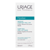 Uriage Hyséac Purifying Peel-Off Mask exfoliační maska pro mastnou pleť 50 ml