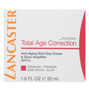 Lancaster Total Age Correction Amplified hranjiva krema Anti-Aging Rich Day Cream & Glow Amplifier SPF15 50 ml