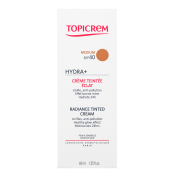 Topicrem HYDRA+ tónovací barevný krém Radiance Tinted Cream SPF40 - Medium 40 ml
