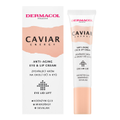Dermacol Caviar Energy Anti-Aging Eye & Lip Cream liftingový zpevňující krém obnovující hutnost pleti v okolí očí a rtů 15 ml