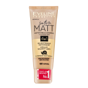 Eveline Satin Matt Mattifying & Covering Foundation 4in1 tekutý make-up s matujícím účinkem 103 Natural 30 ml