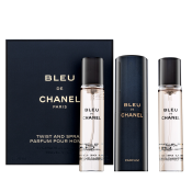 Chanel Bleu de Chanel Parfum - Twist and Spray čistý parfém pro muže 3 x 20 ml