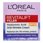 L´Oréal Paris Revitalift Filler töltő nappali krém Hyaluronic Acid Anti-Wrinkle Cream SPF 50 50 ml