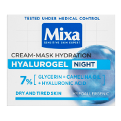Mixa Hyalurogel Night mascarilla de noche Moisturizing Night Cream-Mask 50 ml