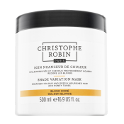 Christophe Robin Shade Variation Mask vyživující maska s barevnými pigmenty pro oživení teplých blond odstínů vlasů Golden Blonde 500 ml
