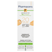 Pharmaceris F Mineral Dermo-Foundation SPF30 Natural loción embellecedora para piel unificada y sensible 30 ml