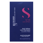 Alfaparf Milano Semi Di Lino Blonde Intense Anti-Yellow Low Shampoo neutralizující šampon pro blond vlasy 250 ml