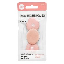 Real Techniques Mini Miracle Powder Puff Trio gąbka do pudru