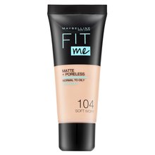 Maybelline Fit Me! Foundation Matte + Poreless 104 Soft Ivory maquillaje líquido con efecto mate 30 ml