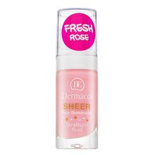 Dermacol Sheer Face Illuminator Fresh Rose fluid pentru infrumusetare pentru o piele luminoasă și uniformă 15 ml