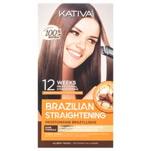 Kativa Brazilian Straightening Kit set con cheratina per lisciare i capelli 225 ml
