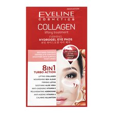 Eveline Collagen Hydrogel Lifting Eye Pads 8in1 Turbo Action 2 pcs maska na oči proti vráskám, otokům a tmavým kruhům