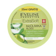 Eveline Extra Soft BioOLIVE Aloe Moisturising Face and Body Cream vyživujúci krém pre upokojenie pleti 200 ml