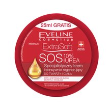 Eveline Extra Soft SOS 10% Urea Face & Body Cream регенериращ крем за уеднаквена и изсветлена кожа 175 ml