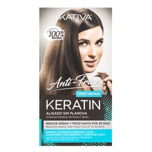 Kativa Anti-Frizz Straightening Without Iron sada s keratínom na narovnanie vlasov bez žehličky na vlasy Xpert Repair 30 ml + 30 ml + 150 ml