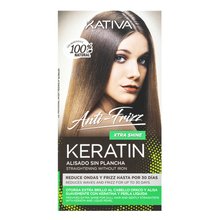 Kativa Anti-Frizz Straightening Without Iron комплект с кератин за изправяне на коса без преса за коса Xtra Shine 30 ml + 30 ml + 150 ml