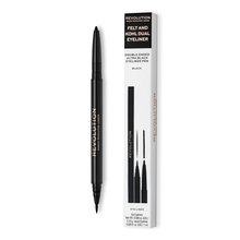Makeup Revolution Awesome Dual Eyeliner Felt & Kohl obojstranná ceruzka na oči 0,2 g